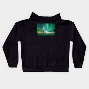 Arctic Circle Auroras in Alaska Kids Hoodie